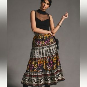 Farm x Anthropologie Tiered Skirt Size Small